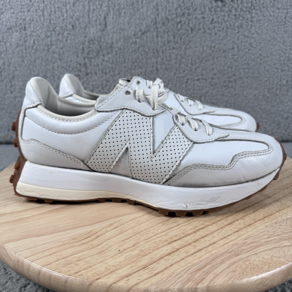 New Balance 327 Women's Size 9 B Medium White Gum Leather Shoes Sneakers WS327LS